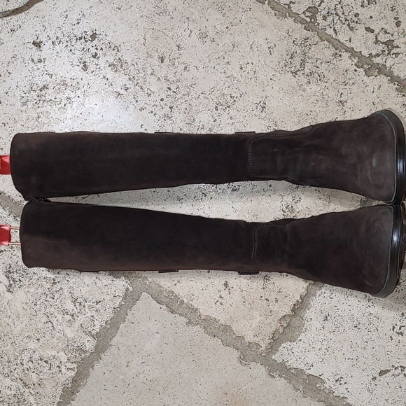 Aquatalia Unicorn Tall Riding Boots Brown Suede Size 9.5 - Picture 3 of 9